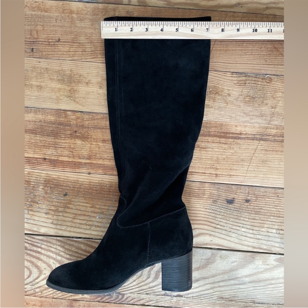 Free People Boots Cleo Slouch Suede Knee High Heeled Black Boots NIB US 9 EU 39 - Picture 11 of 14